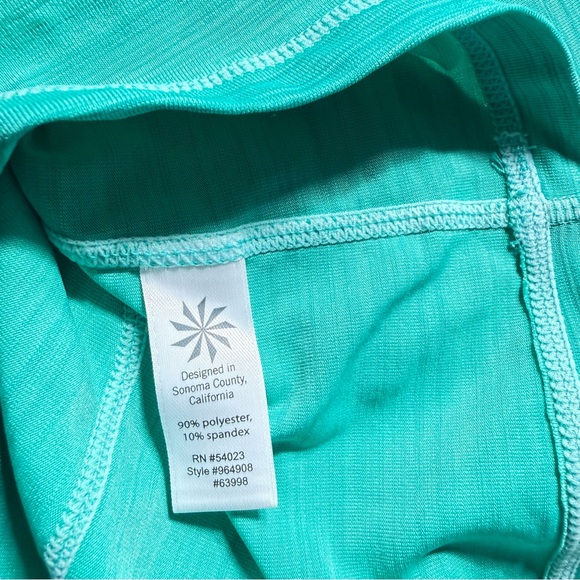 Athleta Teal Sleeveless Half Zip Active Top Size S - Picture 6 of 8